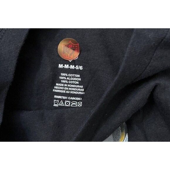 Kids Medium 5 / 6 Superbowl 50 Trophy Black T Shirt 2015 NWT Broncos Panthers - Picture 3 of 5